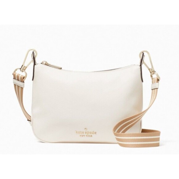 New Kate Spade Rosie Small Crossbody Pebbled Leather Parchment - Picture 1 of 4